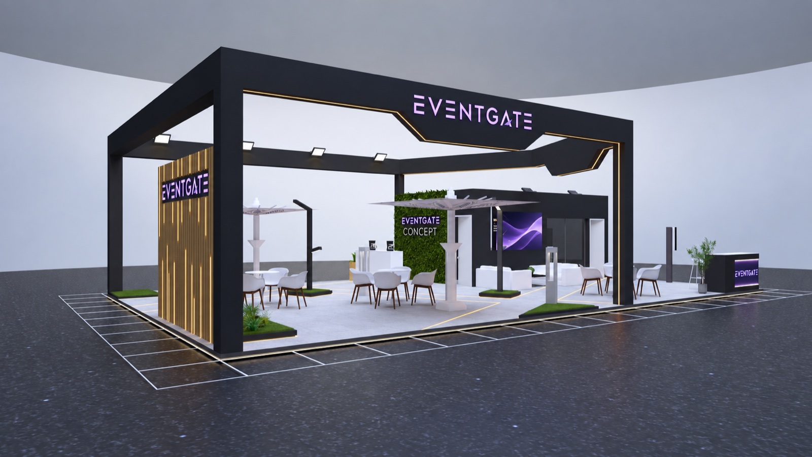 EVENTGATE CONCEPT — Wooden Stand · 135 m² — Concept 02