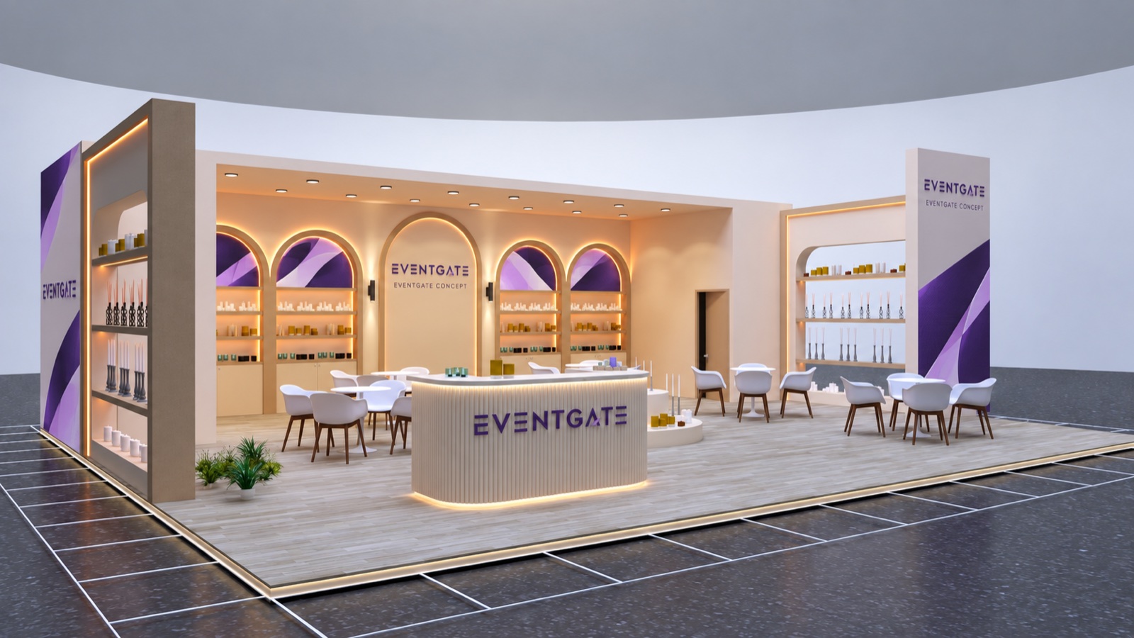 EVENTGATE CONCEPT — Wooden Stand · 120 m² — Concept 05