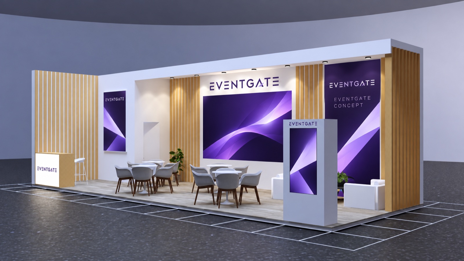 EVENTGATE CONCEPT — Wooden Stand · 44 m² — Concept 12