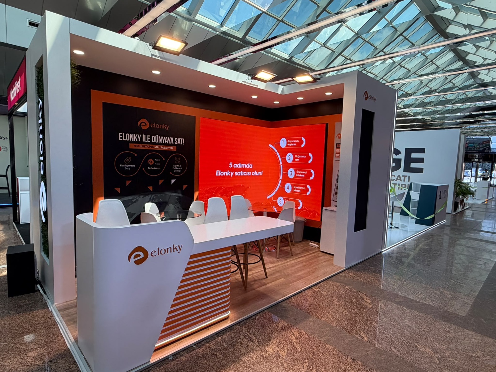 Elonky exhibition stand built in Istanbul